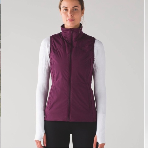 lululemon athletica Jackets & Blazers - Lululemon Run For Cold vest in a plum burgundy